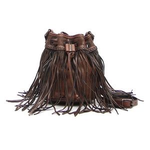 Campomaggi Fringe Leather Bucket Bag